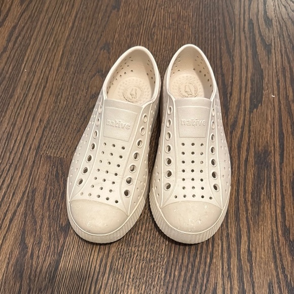 Native Shoes - Native Cream Slip-On Sneakers with Perforated Design